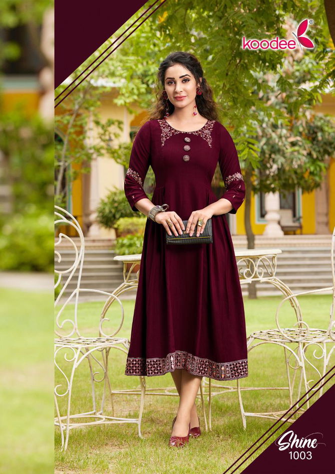 Shine By Koodee Designer Kurtis Catalog